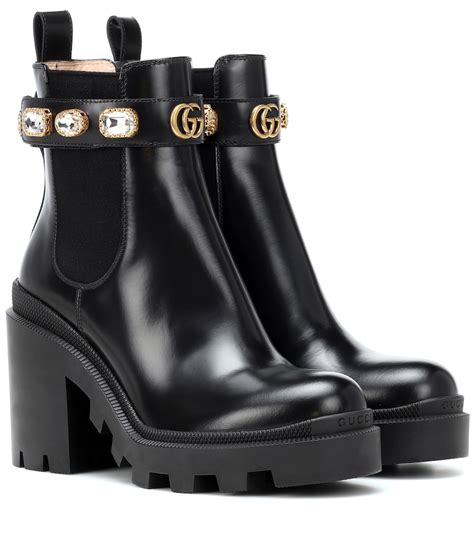 gucci trip embellished leather chelsea boots|Gucci Chelsea boots men.